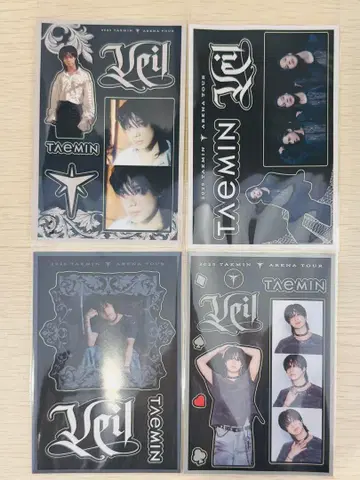 taemin ARENA TOUR veil 가챠 스티커 4종류