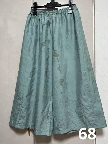 순수 실크 리메이크 플레어 와이드 팬츠 68