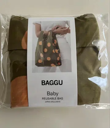 BAGGU 도트 무늬 올리브 오렌지 baby 단종