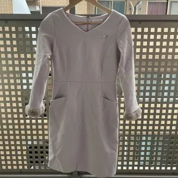 PROPORTION 얇은 핑크 V넥 원피스 2