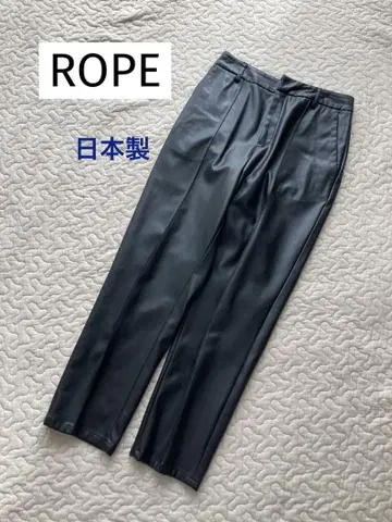 새상품급 ROPE [일본제] 속기모 가죽 팬츠 블랙 36