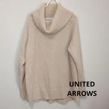 UNITED ARROWS 터틀넥 루즈핏 니트 베이지