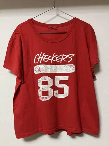 THECHECKERS 체커즈 셔츠 빨간색 레드 레어