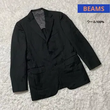 BEAMS 빔즈 자켓 스트라이프 일본제 울 100% 그레이