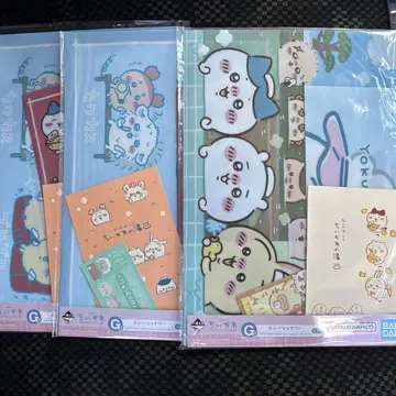 치이카와 제일복권 G상 문구류 3종 하치와레, 토끼, 모몽가