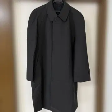 남성용 코트 블랙 스텐카라 코트 모 100%