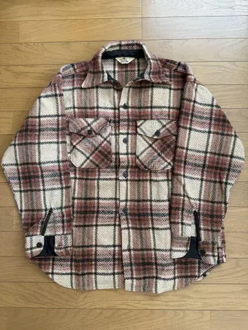 60s usa 브랜드 yorke sportwear 울 원단 플란넬 셔츠