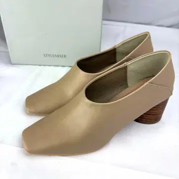 STYLEMIXER 라운드힐 부티 베이지 S사이즈