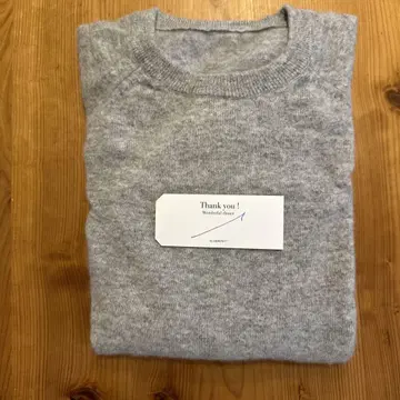 다나카 씨의 니트 c.sweat xs 캐시미어 100% 그레이