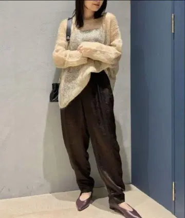 크러쉬 새틴 팬츠 36