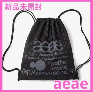 [미사용 새상품] 한국 한정판 aeae 냅색 블랙 도트 블랙