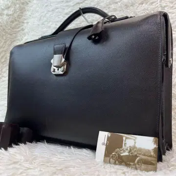 새상품급 던힐 더글라스 백 비즈니스 백 사피아노 천연 가죽 블랙