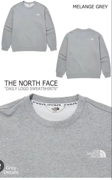 THE NORTH FACE 멜란지 그레이 스웨트 셔츠 105(XL)