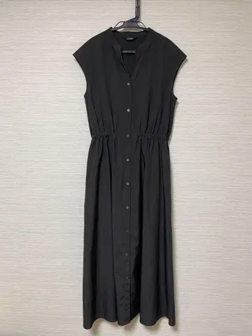 어반 리서치 슬리브리스 셔츠 원피스 블랙