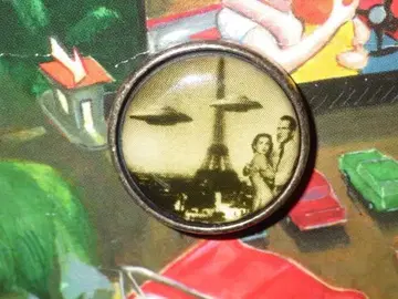 90'S 공중 원반 핀즈 UFO 빈티지 핀 배지 USA SF 영화