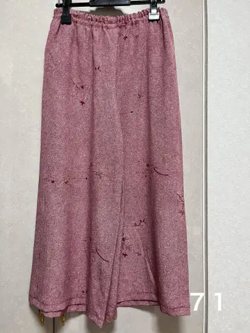 순수 실크 리메이크 플레어 와이드 팬츠 71