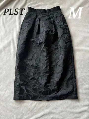 PLST 플라스테 자카드 코쿤 스커트 블랙 M