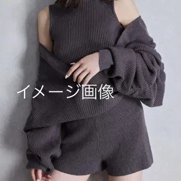 암 개더 레이어드 니트 올인원 M 사이즈