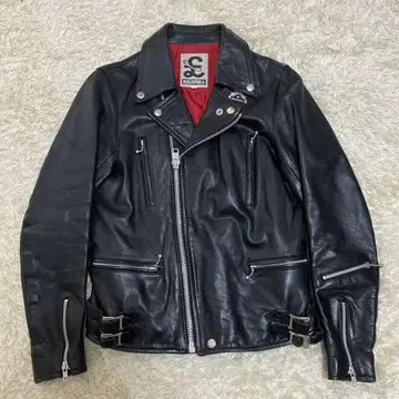 RALEIGH 45 구경 가죽 더블 라이더 자켓 XS