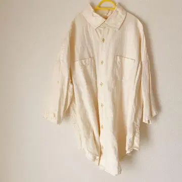 거의 미사용 nest robe 네스트로브 린넨100% 아이보리 셔츠