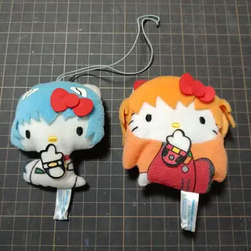 EVANGELION x HELLO KITTY 통통 마스코트 2개 세트