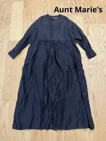 AUNT MARIE'S 블랙 롱 원피스 긴팔