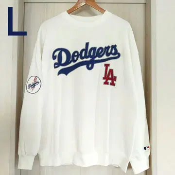 MLB 다저스 트레이닝복 맨투맨 속기모 와펜 백 로고 L