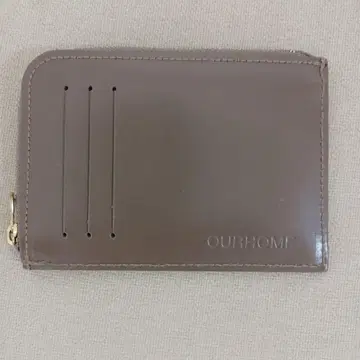 OURHOME 아워홈 슬림한 가죽 미디엄 지갑 리치 베이지