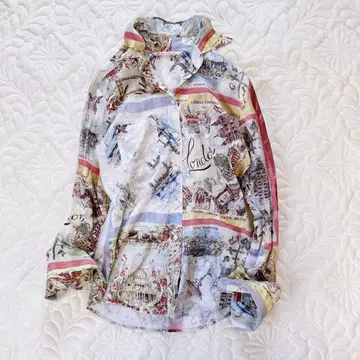 Paul Smith 런던 거리 풍경 올 패턴 셔츠 40 멀티 컬러