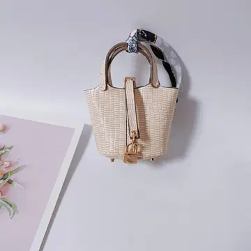 14. 베이지색 (도마뱀 패턴) 미니어처 액세서리 백