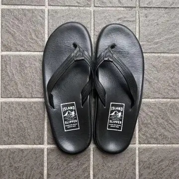 island slipper 가죽 비치 샌들 27cm 블랙 9