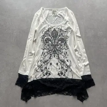 레어 y2k 00s archive cross 페어리 그런지 롱T