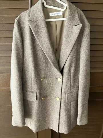 NATURAL BEAUTY BASIC 더블 브레스트 박스 자켓