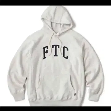 FTC 로고 후드티 아이보리 그레이