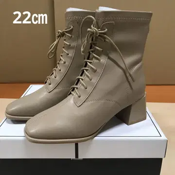 [아이모하] 숏부츠 로우힐 베이지 22cm