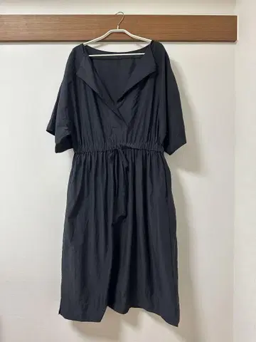 블랙 셔츠 원피스 반팔