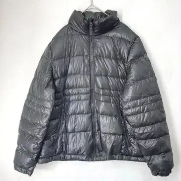 GU 다운 자켓 집업 광택감 블랙 (XL)