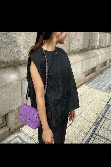 LINKABLE!!embossbox blouse taperedpants