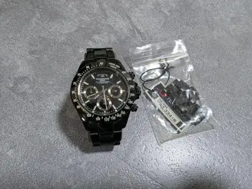 TECHNOS 크로노그래프 손목시계 블랙
