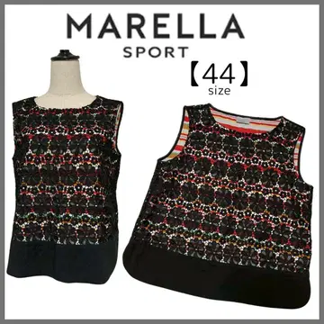 MARELLA SPORT 마레라 스포츠 자수 코튼 블라우스 보더