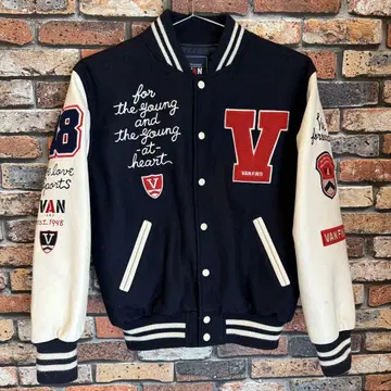 [ 새상품급 ] VAN JACKET 스타디움 점퍼 소매 소가죽 L 사이즈