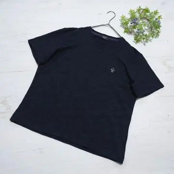 [ 새상품급 ] EPOCA UOMO 자카드 V넥 티셔츠 컷앤소 L