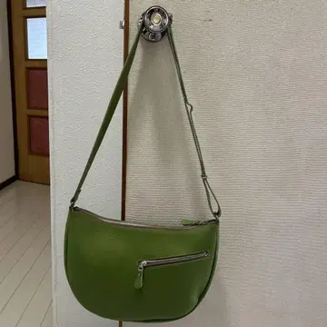 그린 가죽풍 숄더백
