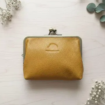 스칸디나비안 포레스트 가마구치 지갑 천연 가죽 메이크업 파우치 동전 지갑