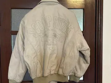 [ Scoop ] 레더 봄버 자켓