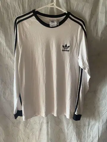 adidas 긴팔 T셔츠 화이트/블랙 M