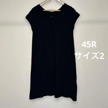 45R 사이즈 2 티셔츠 원피스 블랙