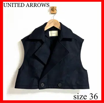 UNITED ARROWS 블랙 베스트 숏 기장 사이즈 36