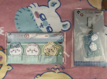 치이카와(먼작귀)의 온천 1번 복권 2세트 F상 러버 참 & G상 문구류