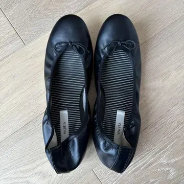 비리나 접이식 실내화 발레 슈즈 23.5cm 블랙